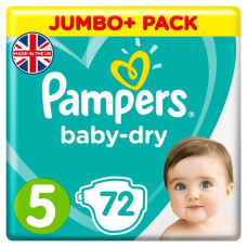 Pampers Baby Dry Size 5 Belt 11-16kg 72pcs (UK)